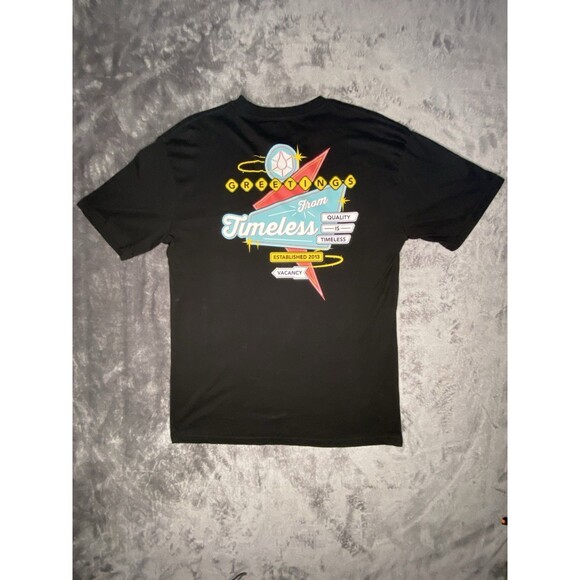 Timeless Apparel Graphic T-Shirt Men’s L Black Retro Motel Neon Sign Tee - Picture 1 of 7